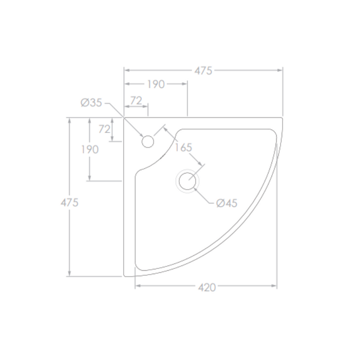 ADP Square Corner Wall Hung Basin-TOPCSQC475GW-blue-leaf-bathware