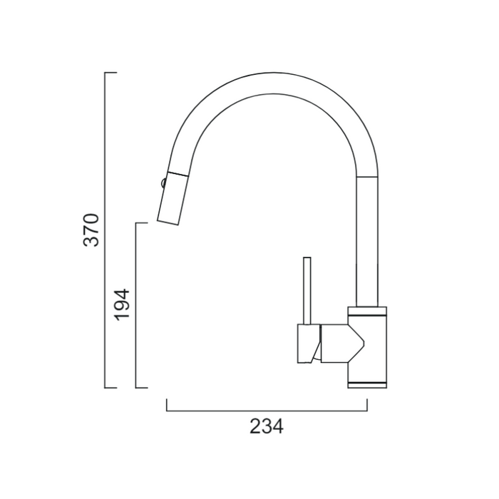 Abey 316 Gooseneck Pull Out Dual Spray Function Kitchen Mixer-KTA037-316-BR-blue-leaf-bathware