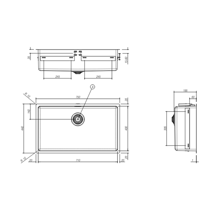 Abey Barazza Large Single Bowl Sink-1X7040I-blue-leaf-bathware