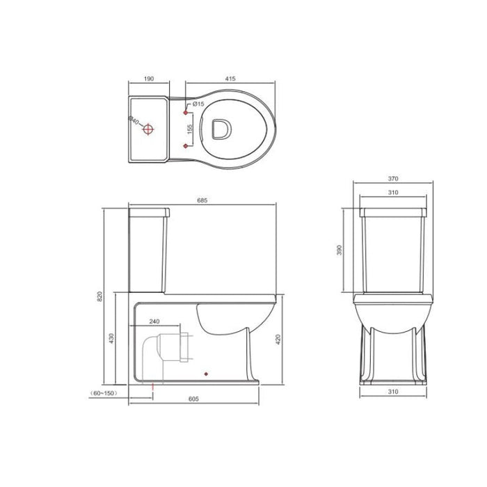 Abey Burlington Traditional Rimless Wall Faced Toilet Suite-371455-blue-leaf-bathware