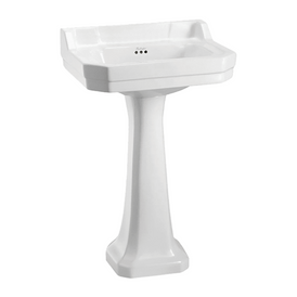 Abey Edwardian 56cm Basin And Pedestal-blue-leaf-bathware
