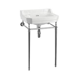 Abey Edwardian 56cm Basin And Stand-blue-leaf-bathware
