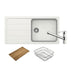 Abey Formhaus FD100 Sink Package with Pull Out Mixer - Alpina-FD100LWT2-blue-leaf-bathware