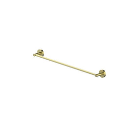 Abey Piccolo Mondo Single Towel Rail 760mm Brushed Brass-PSTR-BB-blue-leaf-bathware