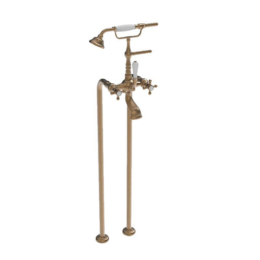 Abey Provincial Floor Mounted Bath Filler Bronze-700007BR-blue-leaf-bathware