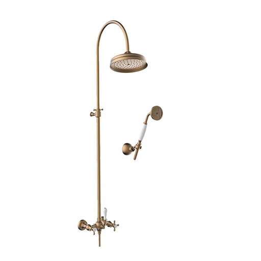 Abey Provincial Overhead Shower With Hand Shower Bronze-800004BR-blue-leaf-bathware