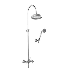 Abey Provincial Overhead Shower With Hand Shower Brushed Nickel-800004BN-blue-leaf-bathware