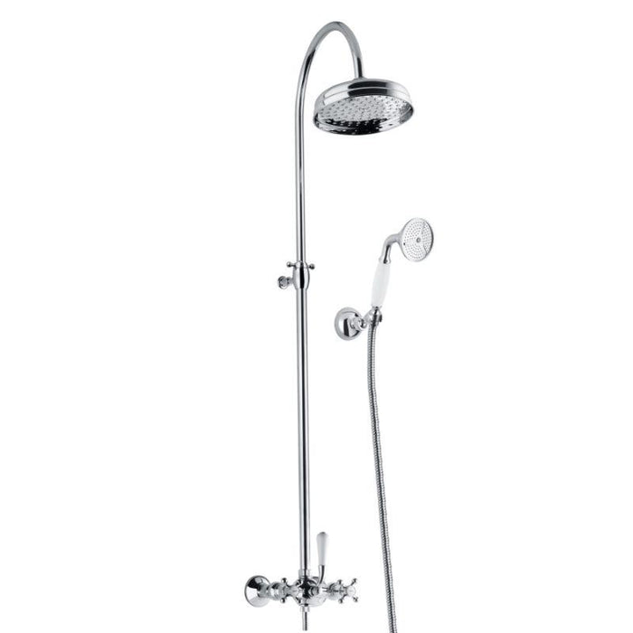 Abey Provincial Overhead Shower With Hand Shower Chrome-800004-blue-leaf-bathware