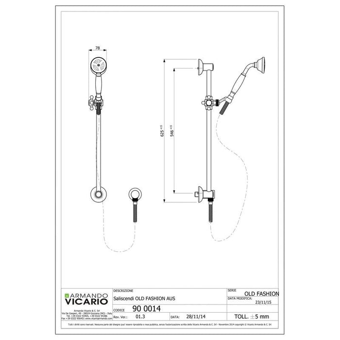 Abey Provincial Shower On Rail Chrome-900069-blue-leaf-bathware