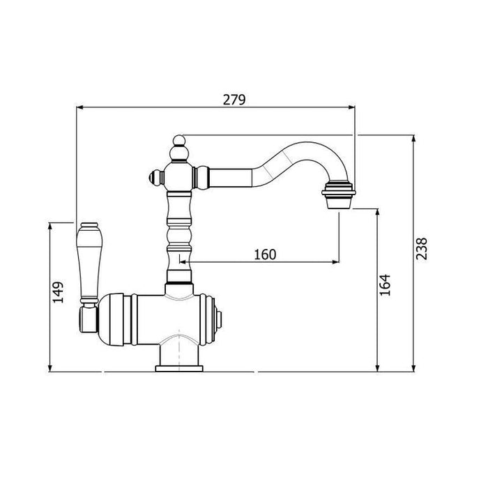 Abey Provincial Single Lever Basin Mixer Bronze-2150BR-blue-leaf-bathware