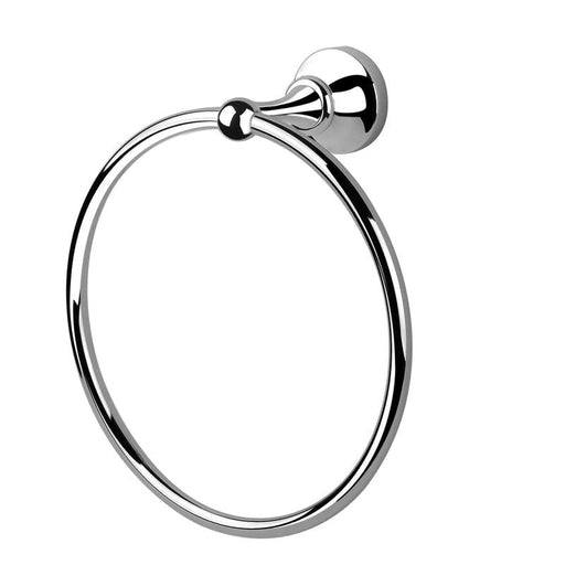 Abey Provincial Towel Ring Chrome-900052-blue-leaf-bathware