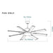 Martec Albatross Mini 65″ DC Ceiling Fan With Remote - Matt White - Technical Drawing