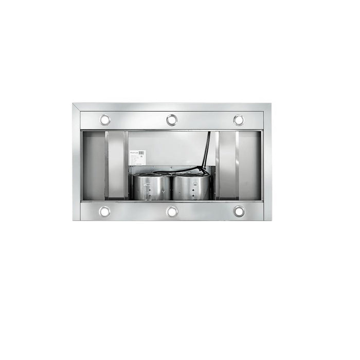 Artusi Canopy BBQ Range Hood - Black Glass - Image 3