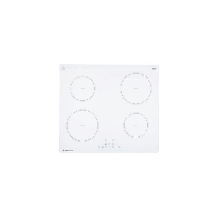 Artusi CAID6000W 60cm Induction Cooktop in White - top view