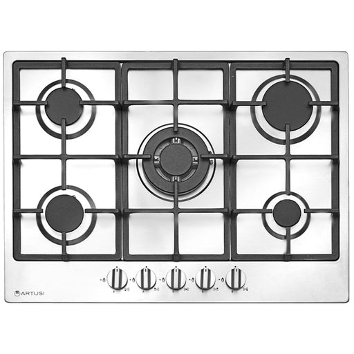 Artusi CAGH75X 70cm Gas Cooktop in Stainless Steel - hero