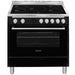 Artusi 90cm Freestanding Cooker with Induction - Black
