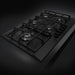 Artusi AGH91MB 90cm Gas Cooktop in Matte Black - set angle