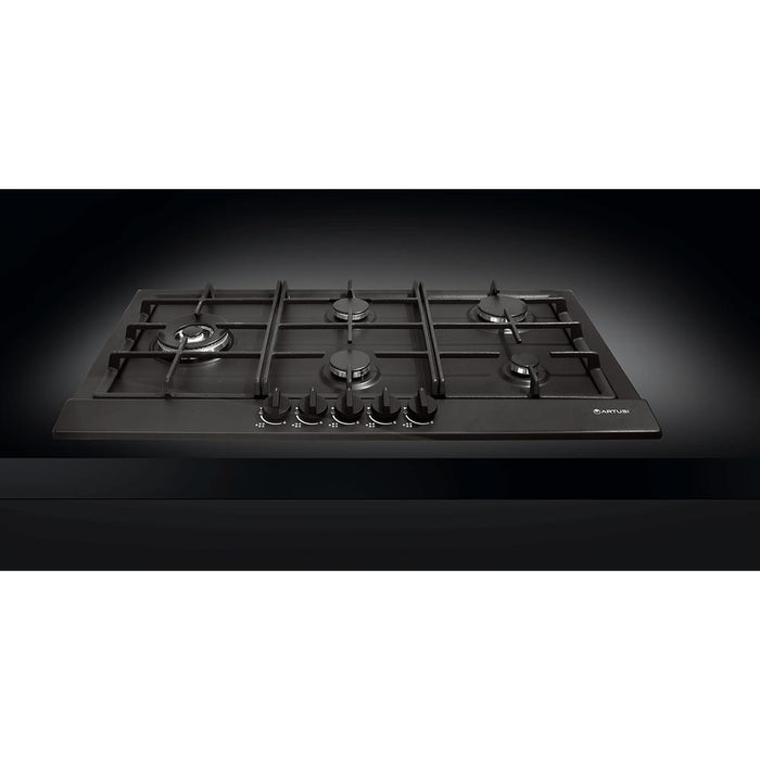 Artusi AGH91MB 90cm Gas Cooktop in Matte Black - set view
