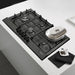 Artusi AGH91MB 90cm Gas Cooktop in Matte Black - set top angle