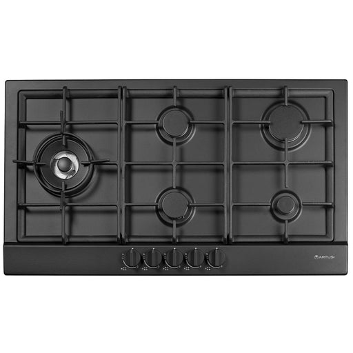 Artusi AGH91MB 90cm Gas Cooktop in Matte Black - hero