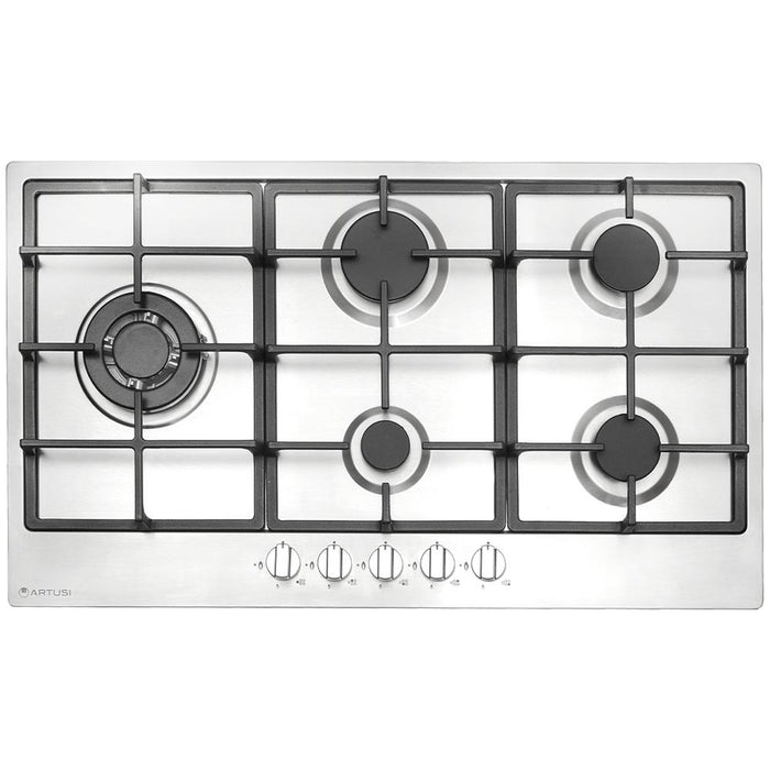 Artusi CAGH95X 90cm Gas Cooktop in Stainless Steel - hero