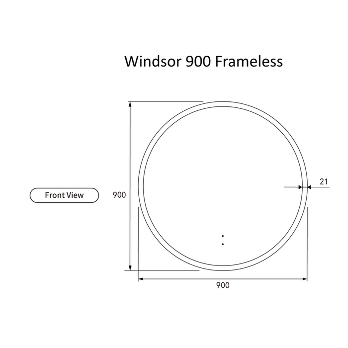 Aulic Windsor 900mm LED Mirror with Touch-Free Sensor-blue-leaf-bathware