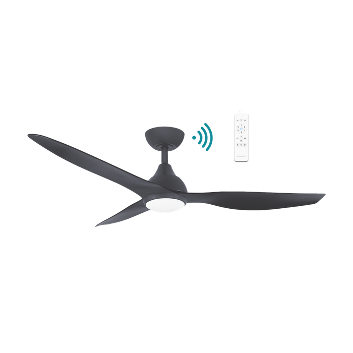Martec Avoca DC 48″ Smart Ceiling Fan With WIFI Remote Control + LED Light - Matt Black