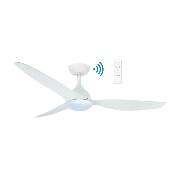 Martec Avoca DC 48″ Smart Ceiling Fan With WIFI Remote Control + LED Light - Matt White
