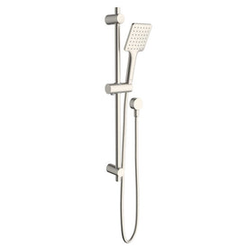Caroma Basis Square Rail Shower - Brushed Nickel