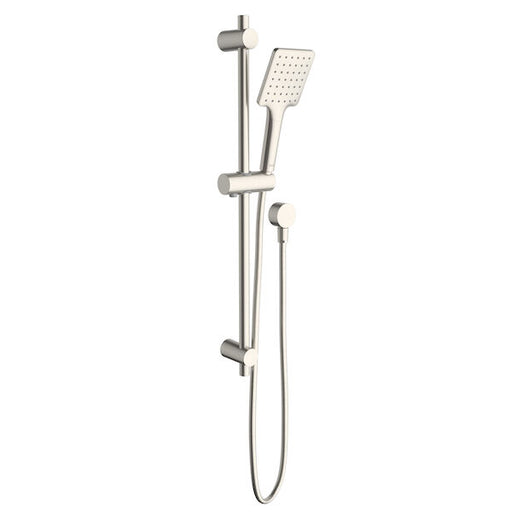 Caroma Basis Square Rail Shower - Brushed Nickel