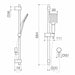 Caroma Basis Square Rail Shower Technical Drawing