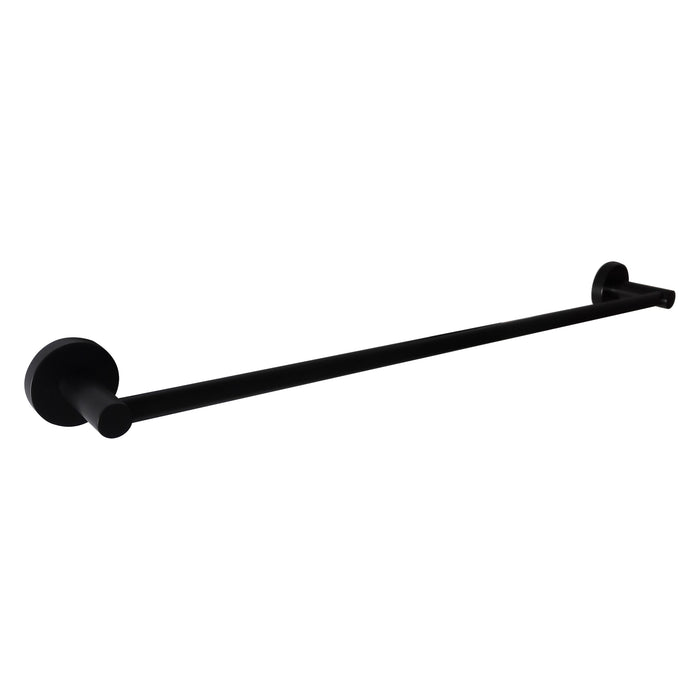 Sienna Round Single Towel Rail 600MM - Matt Black