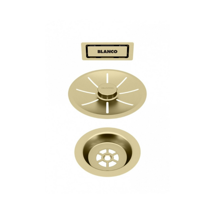 Blanco Strainer System Satin Gold Edition for Single Bowl Sinks