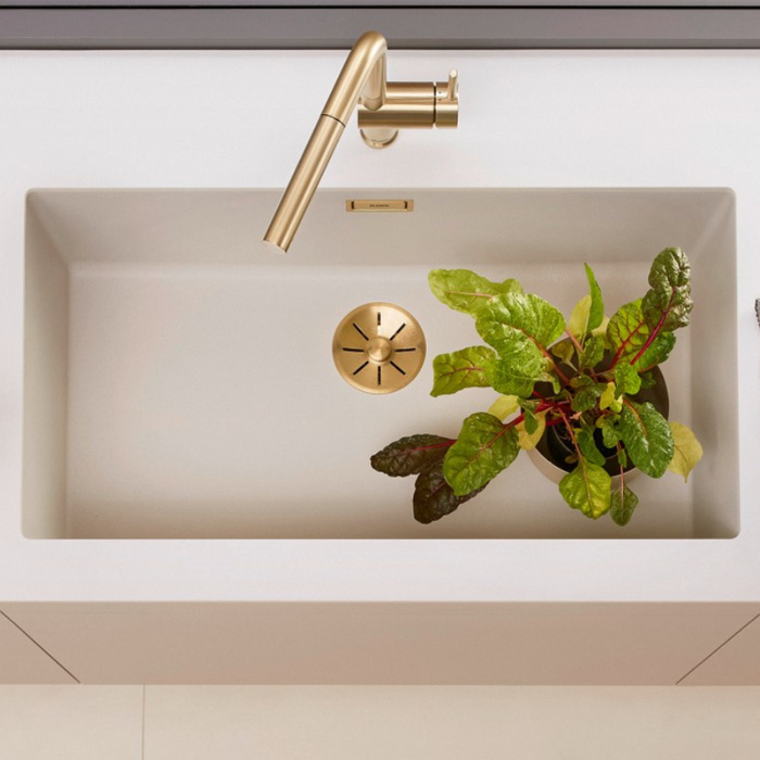 Blanco Strainer System Satin Gold Edition for Single Bowl Sinks
