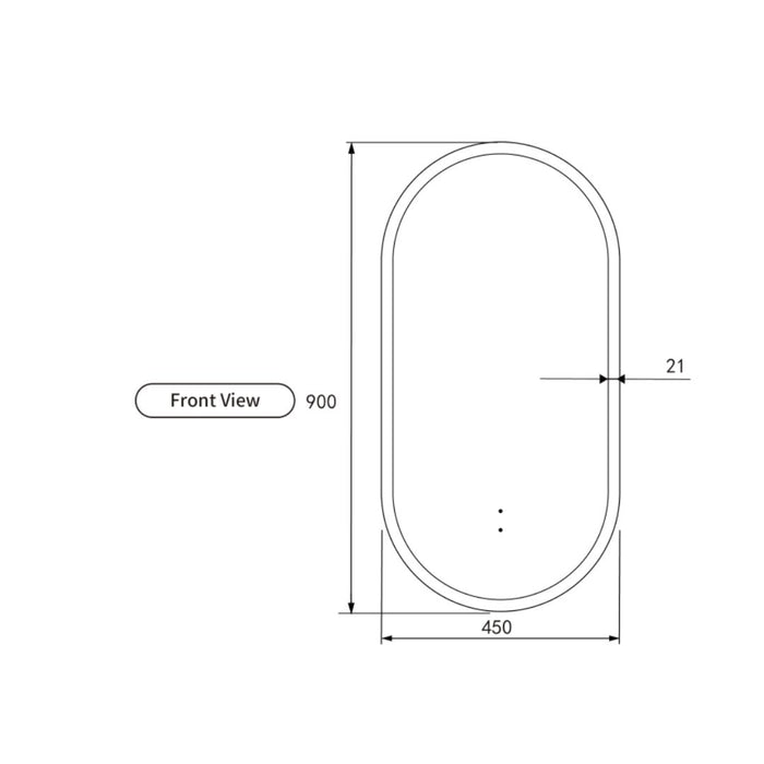 Bailey Pill LED Mirror Frameless