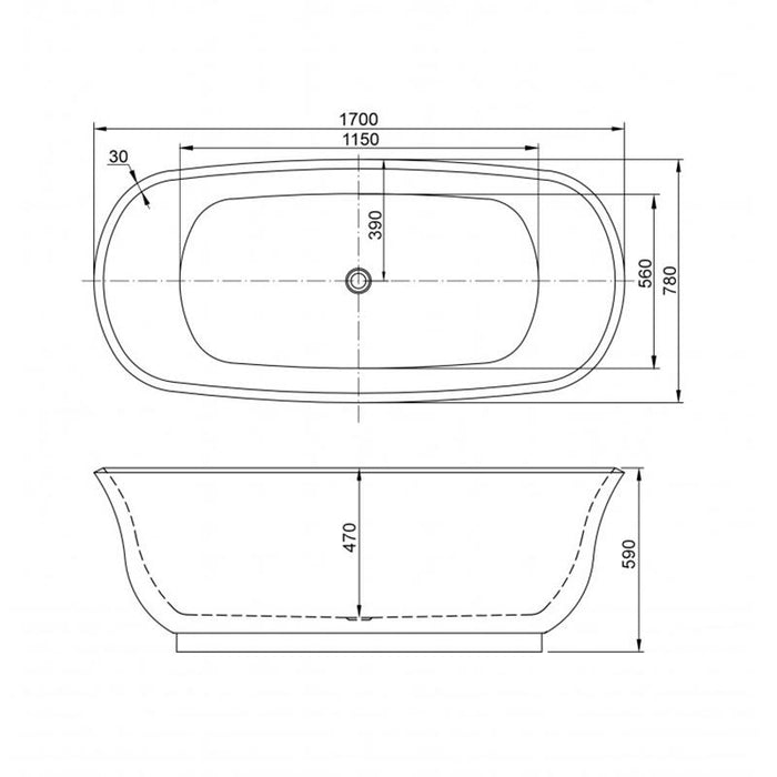 Belbagno Baden Freestanding Bath Tub-blue-leaf-bathware