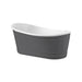 Belbagno Ritz 1675mm Freestanding Bath Tub-BB32-MATT GREY-blue-leaf-bathware