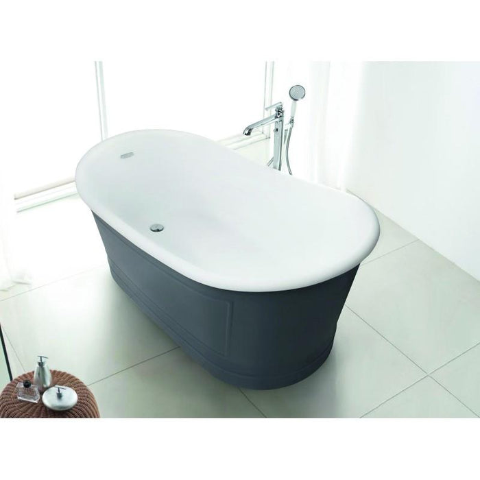 Belbagno Ritz 1675mm Freestanding Bath Tub-blue-leaf-bathware