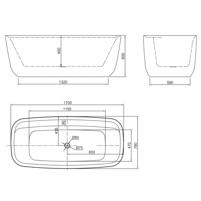 Belbagno Terriccio Freestanding Bath Tub - Matte White-blue-leaf-bathware