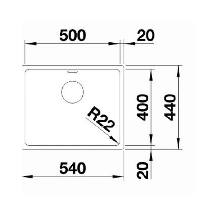 Blanco ANDANO 500-U Single Bowl Undermount Sink-526898-blue-leaf-bathware