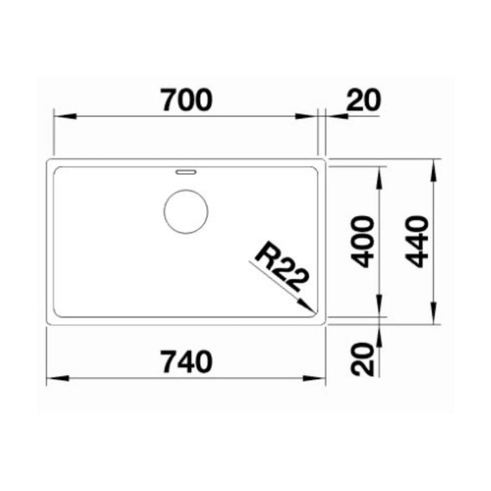 Blanco ANDANO 700-U Single Bowl Undermount Sink-526900-blue-leaf-bathware