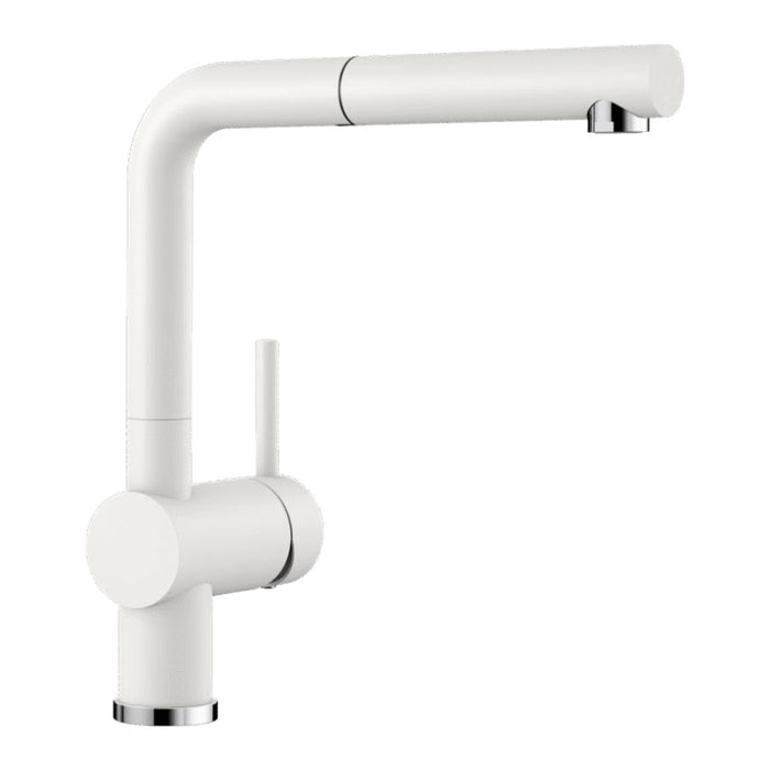 Blanco LINUS S Pull Out Sink Mixer - White-519369-blue-leaf-bathware