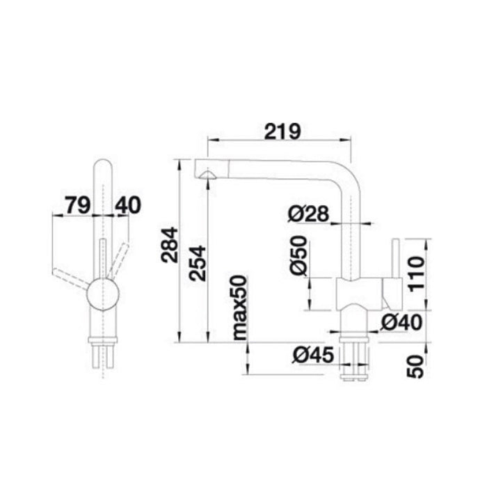 Blanco LINUS Single Lever Mixer Tap - Chrome-520522-blue-leaf-bathware