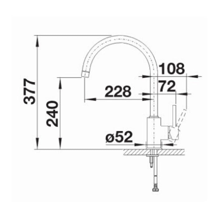 Blanco MIDA XL Single Lever Mixer Tap - Anthracite-526134-blue-leaf-bathware