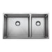 Blanco QUATRUS R15 400/200-IU Double Bowl Inset / Undermount Sink - Left Hand Bowl-526882-blue-leaf-bathware