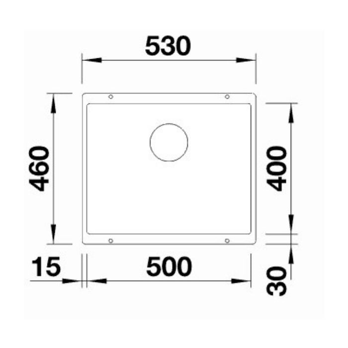 Blanco SUBLINE 500-U Single Bowl Undermount Sink - Anthracite-526862-blue-leaf-bathware