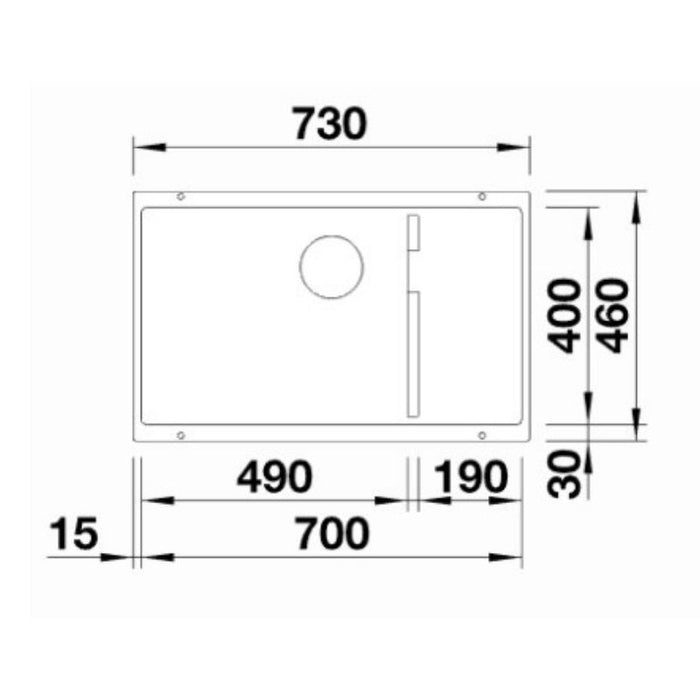 Blanco SUBLINE 700-U LEVEL Single Bowl Undermount Sink - Anthracite-526868-blue-leaf-bathware