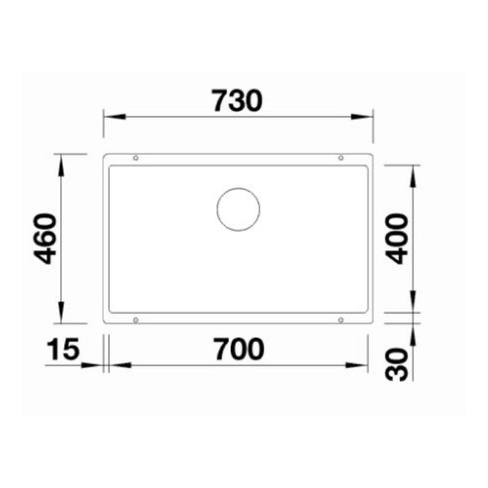 Blanco SUBLINE 700-U Single Bowl Undermount Sink - White-526870-blue-leaf-bathware