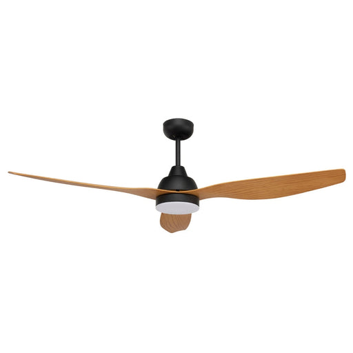 Brilliant Bahama Smart WiFi 52in. DC Ceiling Fan with Light - Charcoal/Maple-20918/51-blue-leaf-bathware