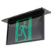 Brilliant Blade LED Exit Sign with Emergency Downlight - Black-19878/06-blue-leaf-bathware